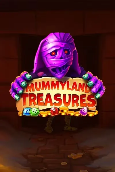Momie violette tenant le panneau du jeu