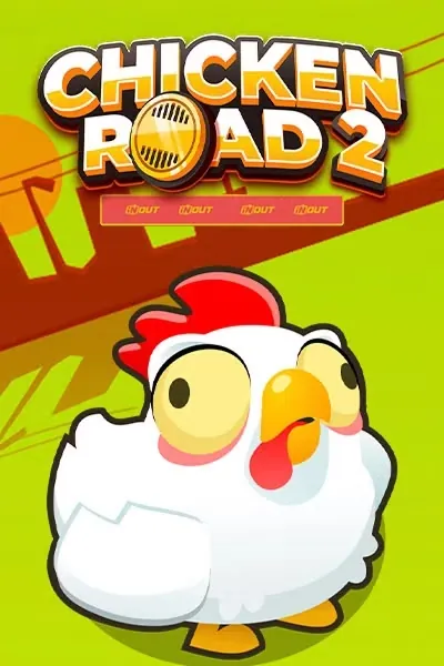 Poulet blanc aux grands yeux sur une route